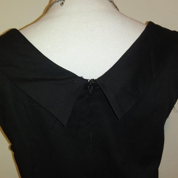 Lindy Bop Black Swing Dress Large  New - Picture 4 of 7